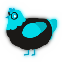 A sable and teal chicken with a head pattern