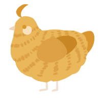 A honey and orange chicken with a bar pattern