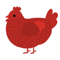 A aqua chicken with a lace pattern