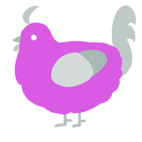 A orchid and silver chicken