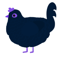 A tumblr chicken with a lace pattern
