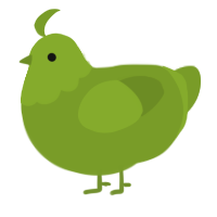 A chartreuse chicken with a head pattern