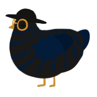 A sable and tumblr chicken with a bar pattern