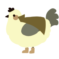 A lemon and ultramarine chicken