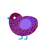 (unnamed), a wine and blurple chicken with a lace pattern