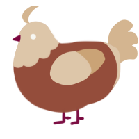 A russet and beige chicken with a head pattern