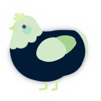 A tumblr and gluppy chicken with a head pattern