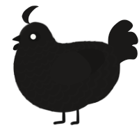 A sable chicken with a lace pattern