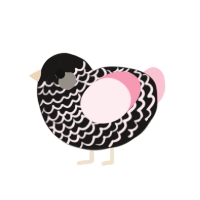 (unnamed), a sable and rose chicken with a lace pattern