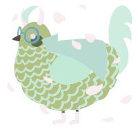 A indigo and maroon chicken with a lace pattern