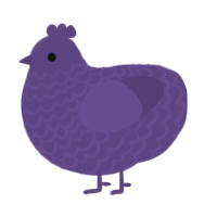 A overcast chicken with a lace pattern