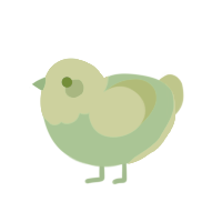 Beryl, a gluppy and apple chicken with a head pattern