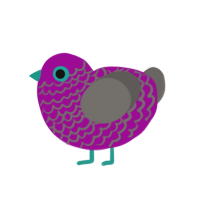 (unnamed), a plum and grey chicken with a lace pattern