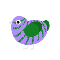 Jolly Rancher, a lilac and leaf chicken with a bar pattern