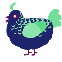 A navy and spring chicken with a half-lace pattern