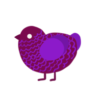 Another Glow Stick, a wine and violet chicken with a lace pattern