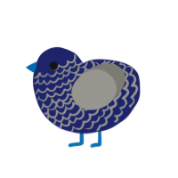 Bathypelagic, a navy and ash chicken with a lace pattern