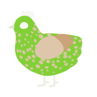 (unnamed), a grass and beige chicken with a speckle pattern