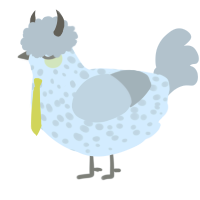 A white and silver chicken with a speckle pattern