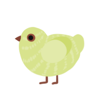 Honeydew, a lemon chicken with a bar pattern