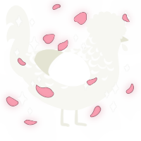 A white chicken with a half-lace pattern
