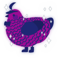 A plum and navy chicken with a lace pattern
