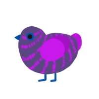 XxNeonTetraxX, a overcast and amethyst chicken with a bar pattern