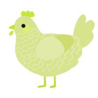 A lemon chicken with a lace pattern