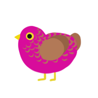 (unnamed), a fuchsia and brown chicken with a half-lace pattern