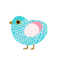 Pool Floatie, a aqua and rose chicken with a lace pattern