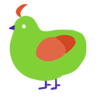 A grass and vermilion chicken