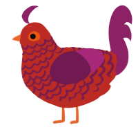 A aqua and spring chicken with a lace pattern