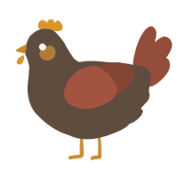 A bark and russet chicken