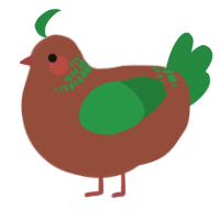A russet and viridian chicken with a neck-band pattern