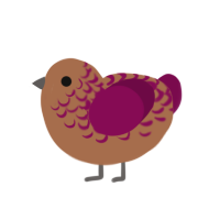 Leaf Pile, a brown and wine chicken with a half-lace pattern