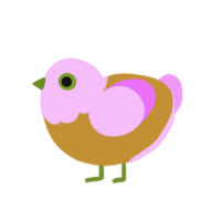 (unnamed), a gold and lavender chicken with a head pattern