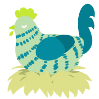 A gluppy and sea chicken with a bar pattern