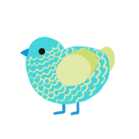 Lemon Lime, a aqua and lemon chicken with a lace pattern