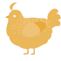 A honey chicken with a half-lace pattern