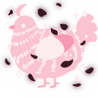 A rose chicken with a bar pattern