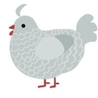 A silver chicken with a lace pattern