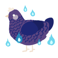 A overcast and navy chicken with a lace pattern
