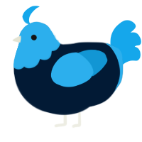 A tumblr and sky chicken with a head pattern