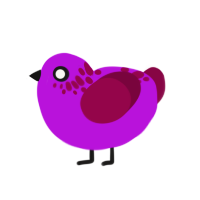 5134, a amethyst and maroon chicken with a neck-speckle pattern