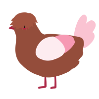 A russet and rose chicken
