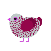 (unnamed), a silver and maroon chicken with a lace pattern