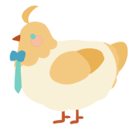 A cream and honey chicken with a head pattern