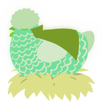 A spring and gluppy chicken with a lace pattern