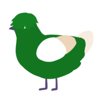 A leaf and cream chicken