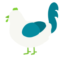 A white and sea chicken